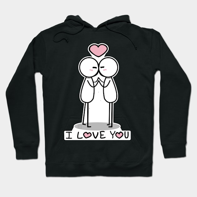 I Love You Hoodie by Prin Aylan